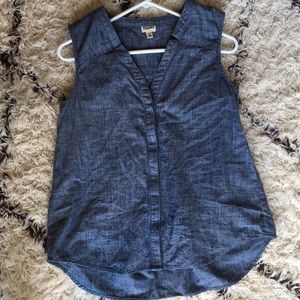 Hatley chambray button-front tank, tunic, S